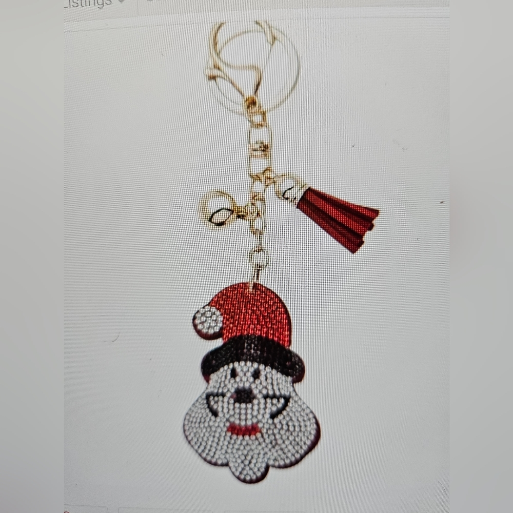 DIVAS LiMiTED Red and White Santa Key Holder